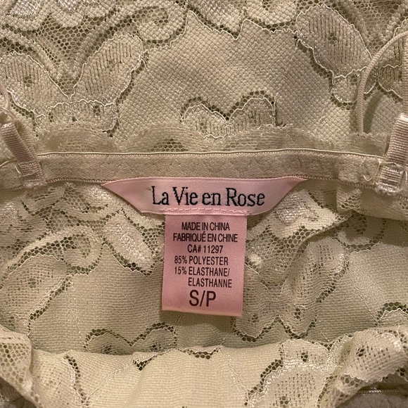 La Vie En Rose lace green slip dress, perfect for Halloween costumes! - Picture 4 of 4